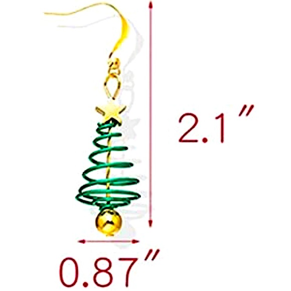 NIP🎄 Christmas Dangle Earrings - Bows - Picture 2 of 2